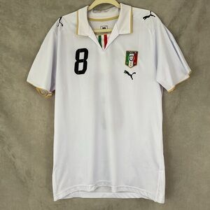 Italy National Soccer Team Away Jersey Authentic Puma #8 Gattuso 2008-2009